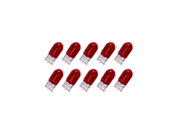 ΛΑΜΠΕΣ ΑΚΑΛΥΚΗ T10 (Δ/Κ) 12V/5W ΚΟΚΚΙΝΗ (x10)
