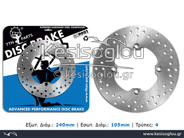 ΔΙΣΚΟΠΛΑΚΑ HO05R (TRANSALP/SH-125/150) ΠΙΣΩ TITAN
