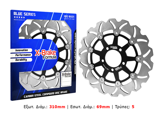 ΔΙΣΚΟΠΛΑΚΑ STX68F-FLO-W (V-STROM 04-06) ΠΛΕΥΣΤΗ ΕΜΠΡΟΣ X-BRAKE