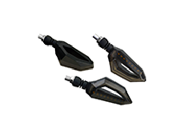 ΦΛΑΣ LED ΜΙΝΙ UNIVERSAL (ΣΕΤ) L+R TTN-201 ΜΑΥΡΟ-ΦΙΜΕ TITAN