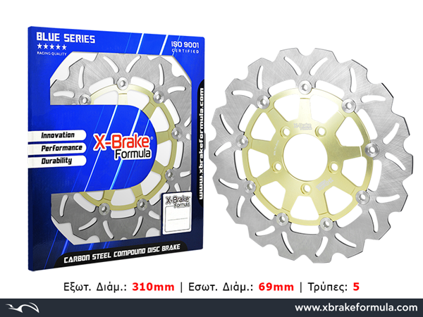 ΔΙΣΚΟΠΛΑΚΑ STX68F-FLO-W (V-STROM 04-06) ΠΛΕΥΣΤΗ ΕΜΠΡΟΣ X-BRAKE