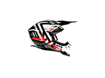 ΚΡΑΝΟΣ JUST1 OFF J-39 MARSHALL S WHITE/BLACK/RED GLOSS