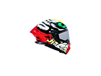 ΚΡΑΝΟΣ JUST1 FF J-STR DEMONIC L RED/YELLOW/BLACK GLOSS