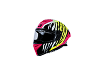 ΚΡΑΝΟΣ JUST1 FF J-STR TIGER XL PINK/YELLOW/BLACK GLOSS